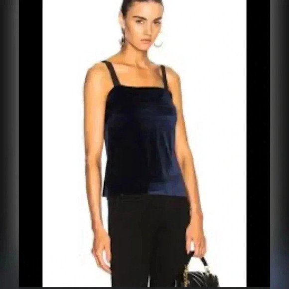 Calvin Rucker blue velvet sleeveless top HOLIDAY Size XS New Without Tag - Picture 2 of 4